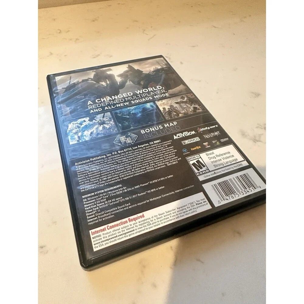Call of Duty Ghosts (2013) PC Game, Complete 4 Discs Key Code Activation